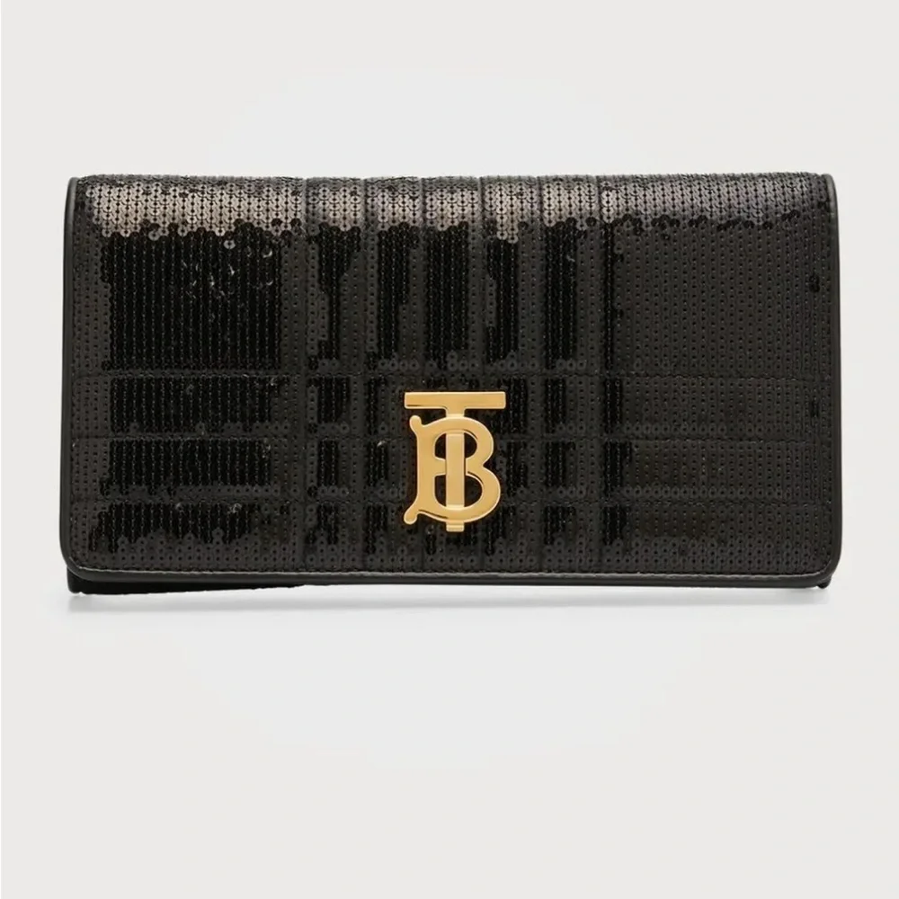 Burberry Black Sequinnedn Lola Wallet Bag with Tags - Picture 5 of 12